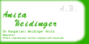 anita weidinger business card